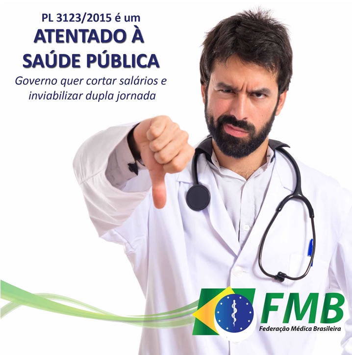 Federação Médica Brasileira divulga nota contra a PL 3123/2015