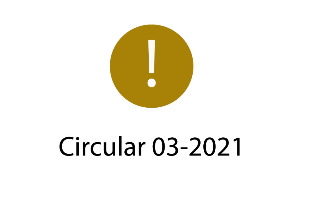 Circular Nº 03-2021 de 18 de outubro de 2021