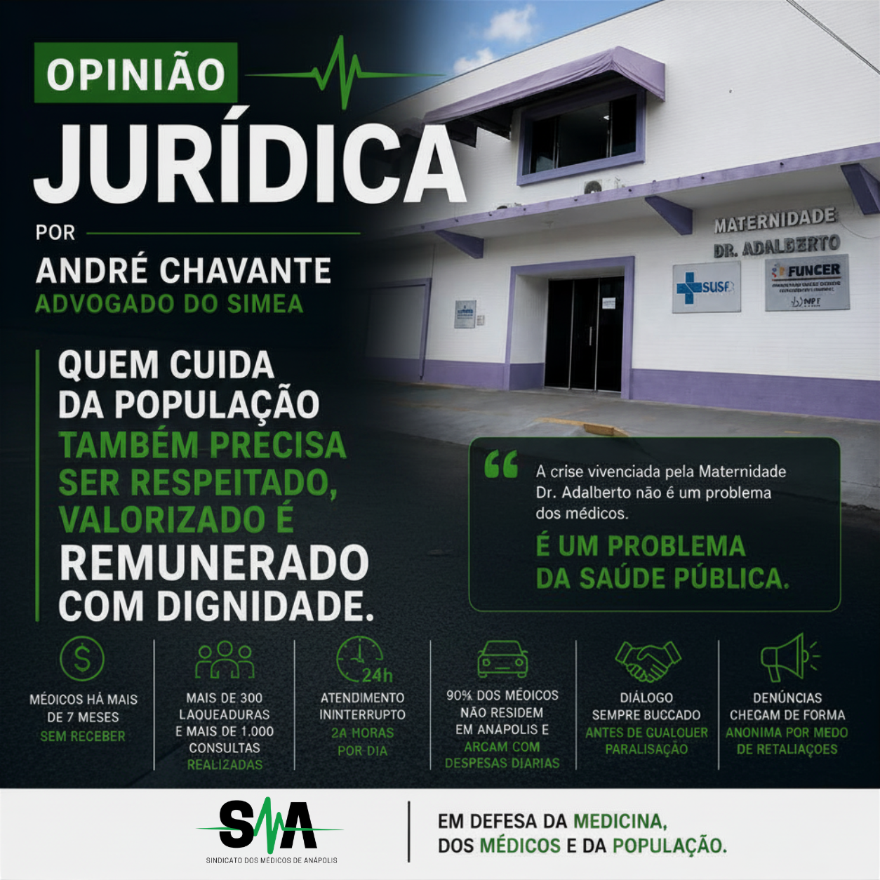 A crise da Maternidade Dr. Adalberto é uma crise de saúde pública
